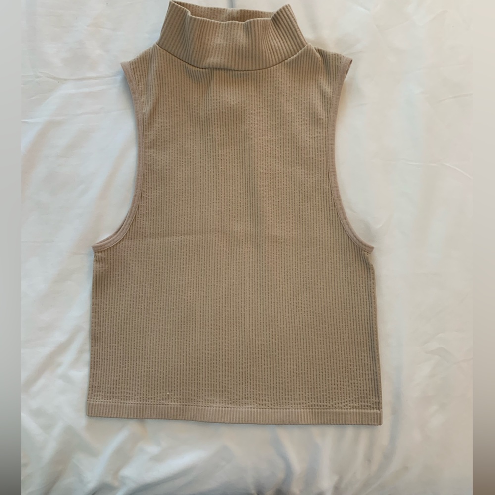 Zara cropped turtleneck tank
